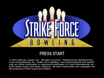 Strike Force Bowling screen shot title